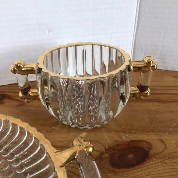 Vtg Janette Glass Creamer and Sugar Set - Picture 6 of 14